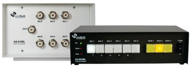 HAMPLUS AS603WL アンテナ自動切替機 コントロールケーブル不要 CAT連動 3無線機6アンテナ(リニアアンプ接続可能) 54MHzまで